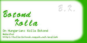 botond kolla business card